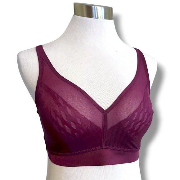 Wacoal 34D Bra Plum Purple Elevated Allure Wire Free Full Coverage 852336 - Picture 4 of 9